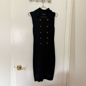 Alexander McQueen Elegant Black Sleeveless Dress medium